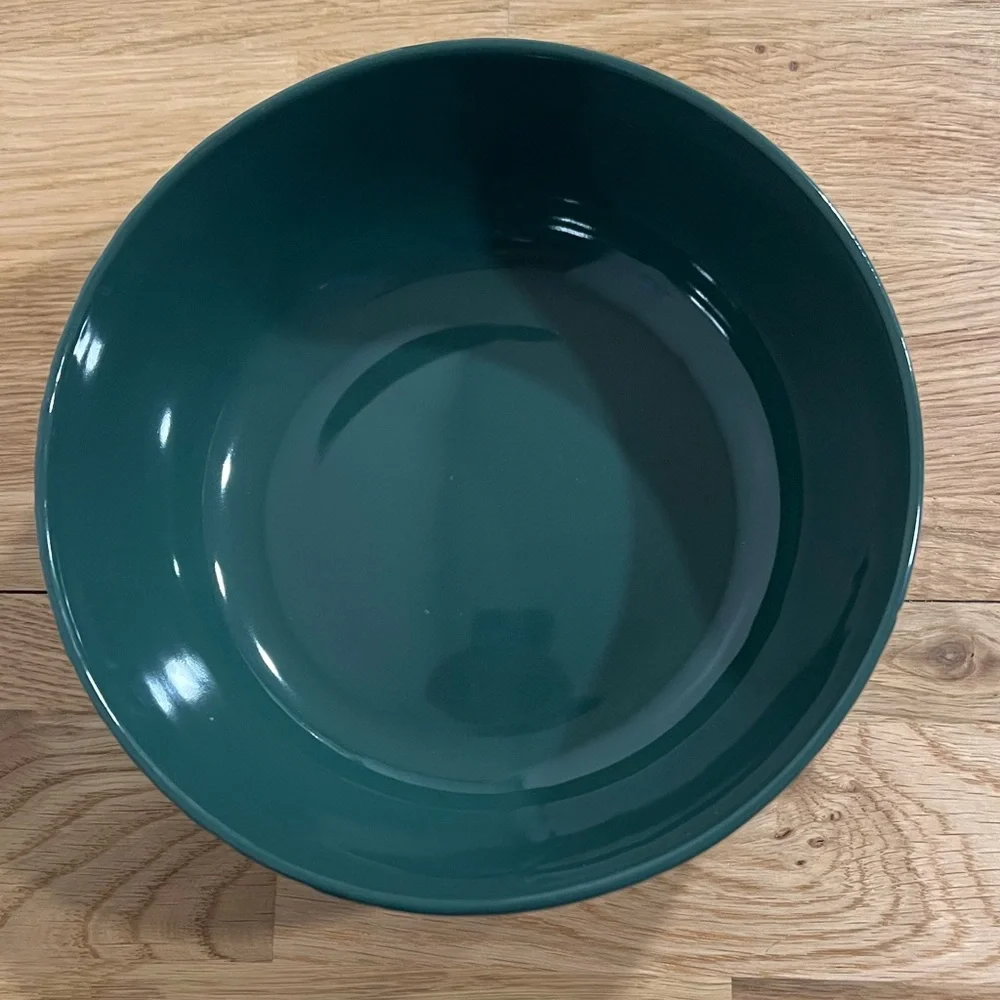Crate and Barrel Fair Isle Bowls Green bowl holiday-glazed stoneware